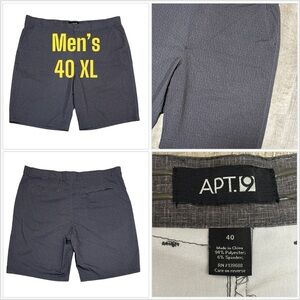 Men's Apt. 9 Performance 40 XL Golf Shorts Khakis Chino Gray Gripper Waistband